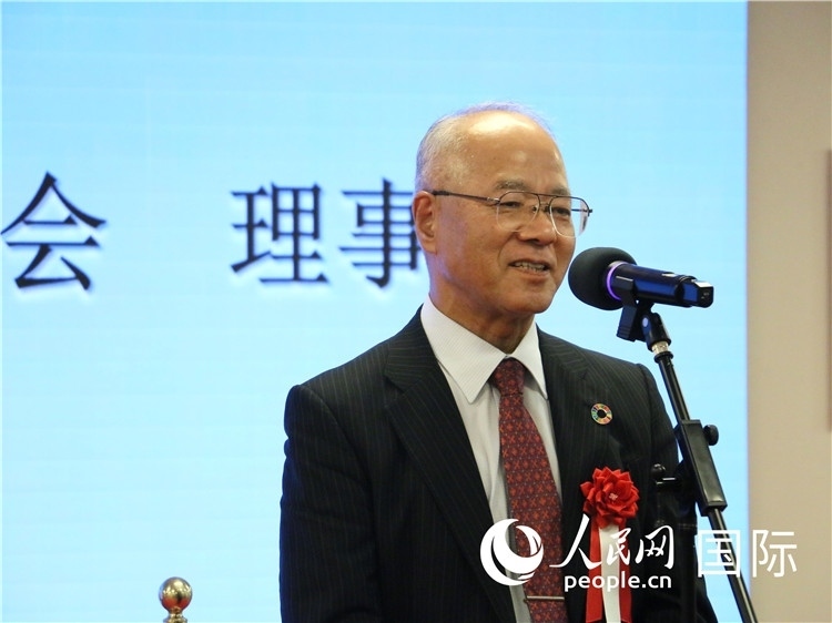 日中協(xié)會(huì)理事長瀨野清水致辭。人民網(wǎng) 許可攝