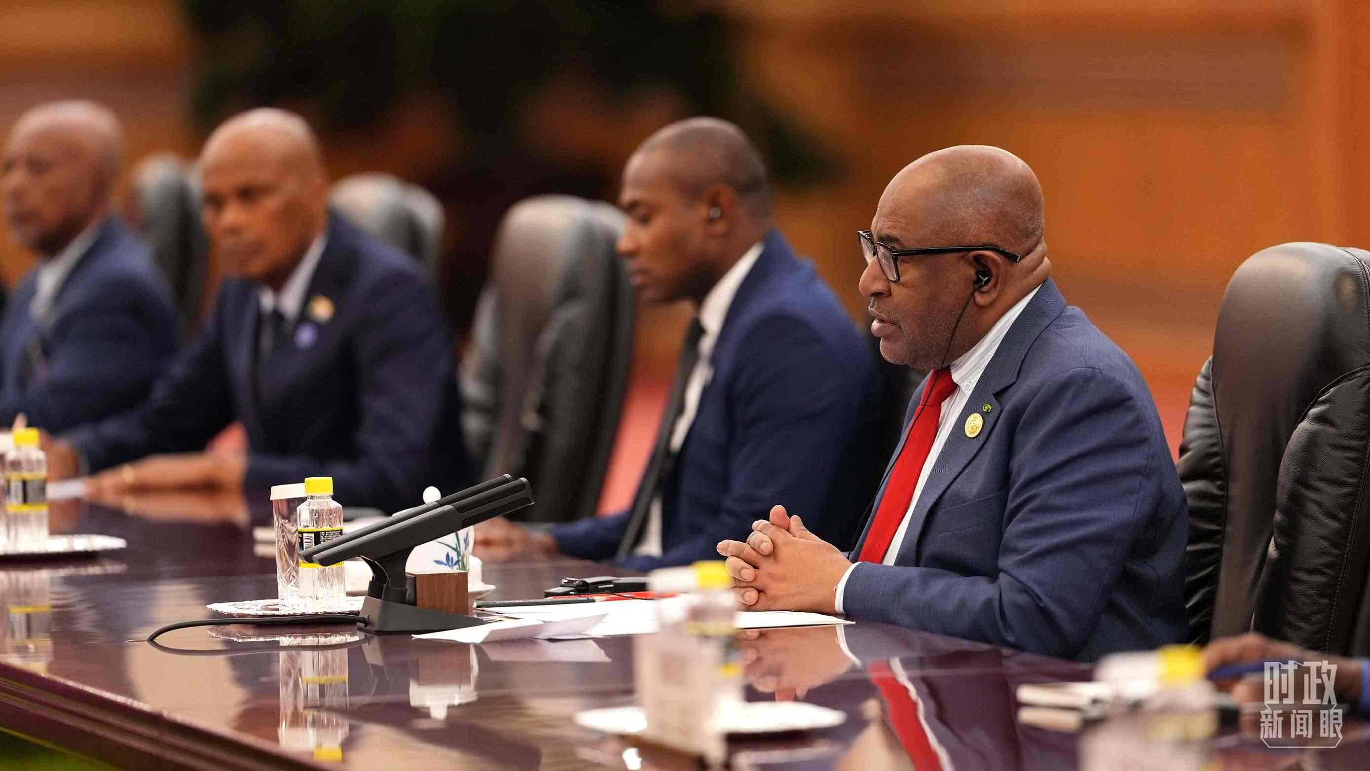 △科摩羅總統(tǒng)阿扎利。（總臺記者李晉拍攝）