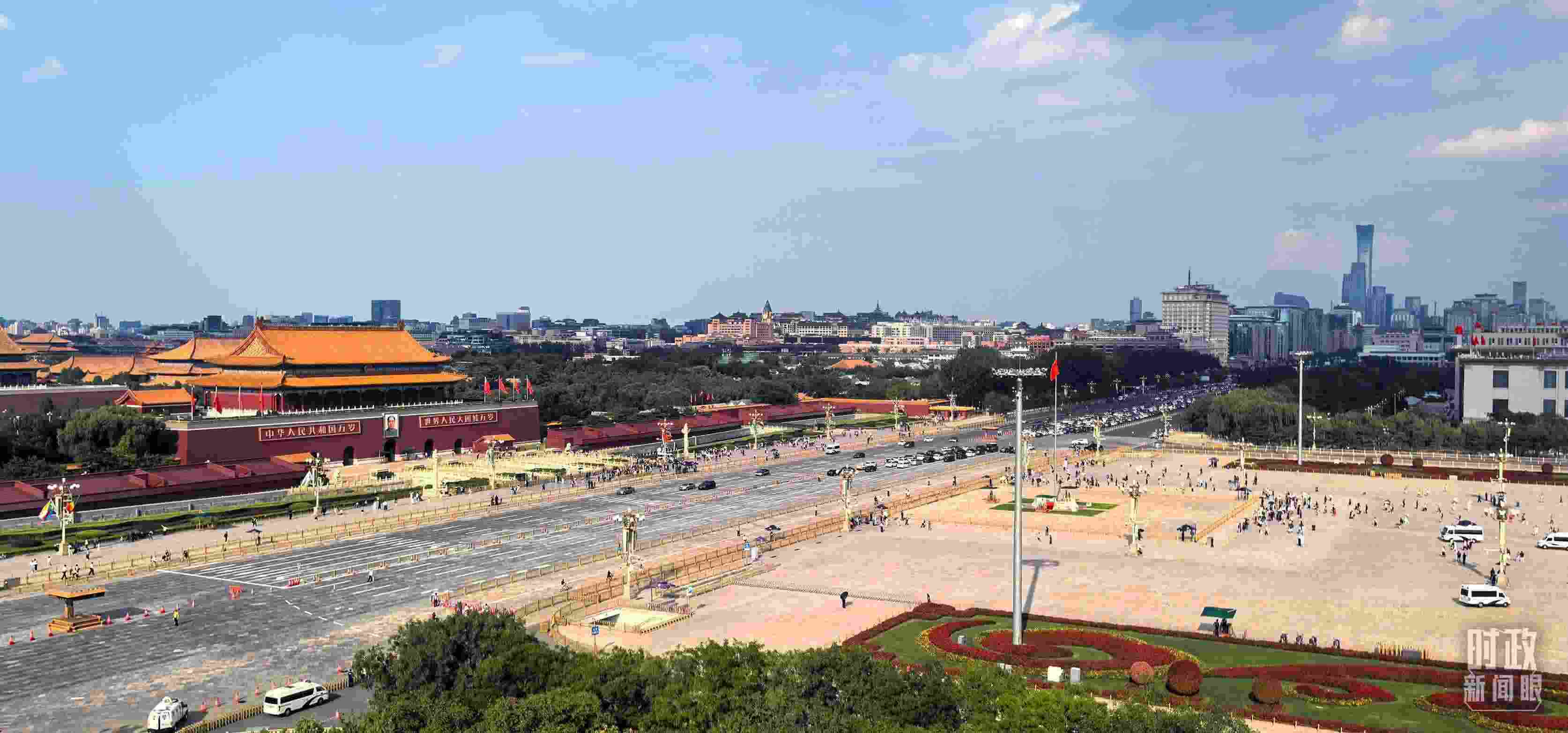9月6日的天安門廣場。（總臺央視記者王子杭拍攝）