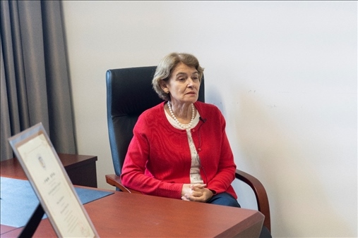 聯(lián)合國(guó)教科文組織前總干事伊琳娜·博科娃接受人民網(wǎng)采訪(fǎng)。人民網(wǎng) 常沙攝