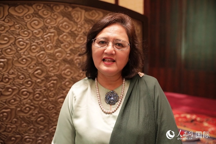 馬來西亞高教部高教司司長阿茲琳達(dá)接受人民網(wǎng)采訪。人民網(wǎng) 王婧攝