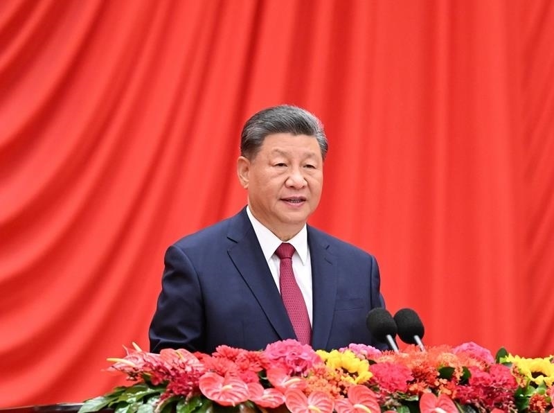 △2024年9月30日，慶祝中華人民共和國成立75周年招待會在北京人民大會堂隆重舉行。習近平總書記出席招待會并發(fā)表重要講話。