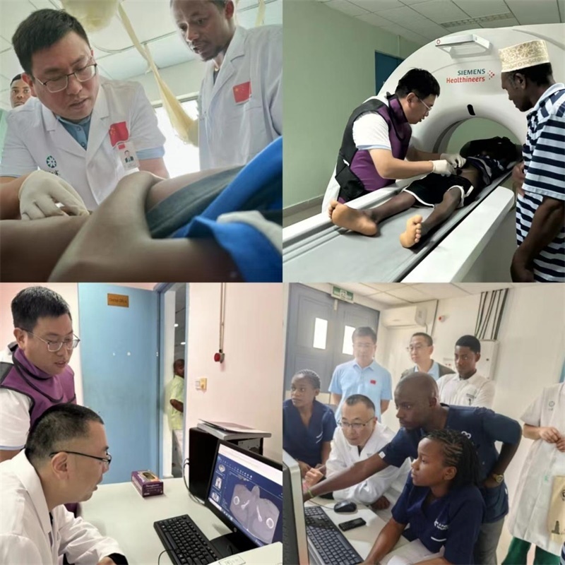 中國援桑醫(yī)療隊(duì)多科室專家與當(dāng)?shù)蒯t(yī)生共同為患者檢查。中國援桑醫(yī)療隊(duì) 供圖