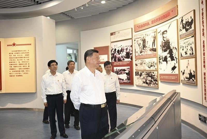 △2024年10月15日，習(xí)近平總書記在福建漳州市東山縣谷文昌紀(jì)念館考察。