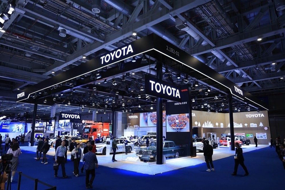 第七屆進(jìn)博會豐田展臺。人民網(wǎng)記者 車柯蒙攝