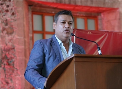 阿爾貝托·維拉致辭。主辦方供圖