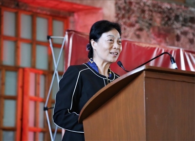 李雅芳作主旨發(fā)言。主辦方供圖