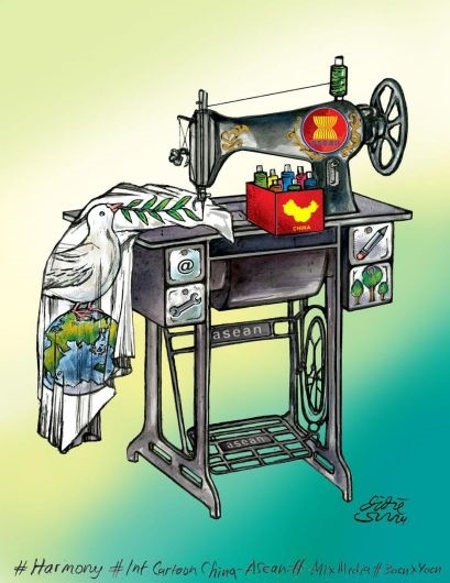 單幅卡通一等獎獲獎作品。（主辦方供圖）