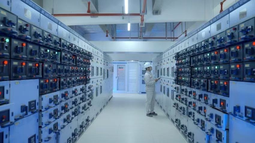 300兆瓦壓氣儲能示范工程低壓配電室。受訪者供圖