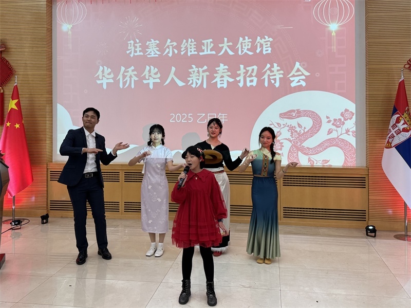 招待會現(xiàn)場表演。諾維薩德孔子學(xué)院供圖