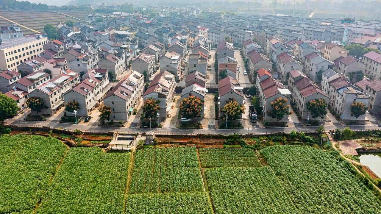 衢州市衢江區(qū)云溪鄉(xiāng)希望新村鳥瞰圖。衢州市衢江區(qū)委宣傳部 供圖