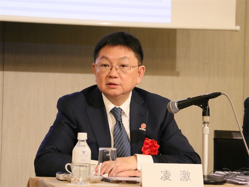 商務(wù)部副部長兼國際貿(mào)易談判副代表凌激致辭。人民網(wǎng) 許可攝