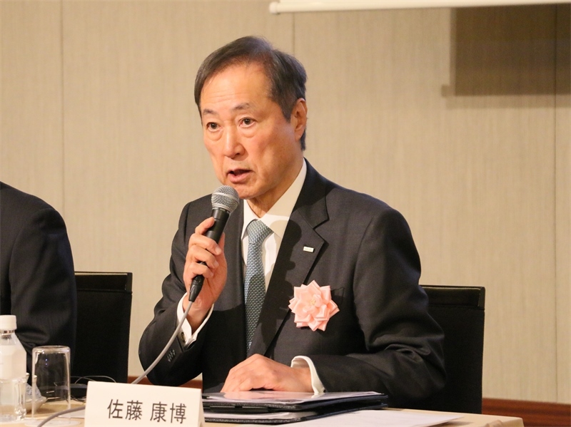 日中投資促進(jìn)機(jī)構(gòu)會(huì)長佐藤康博致辭。人民網(wǎng) 許可攝