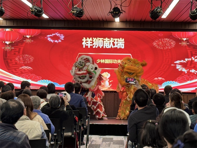 活動(dòng)現(xiàn)場舞獅表演。主辦方供圖