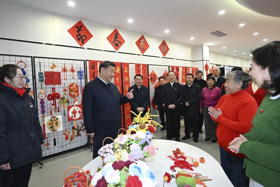 2025年1月23日，習(xí)近平總書記在沈陽大東區(qū)長安街道長安小區(qū)社區(qū)黨群服務(wù)中心考察。