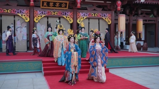 大唐芙蓉園舉辦的漢服展演活動(dòng)。受訪者供圖