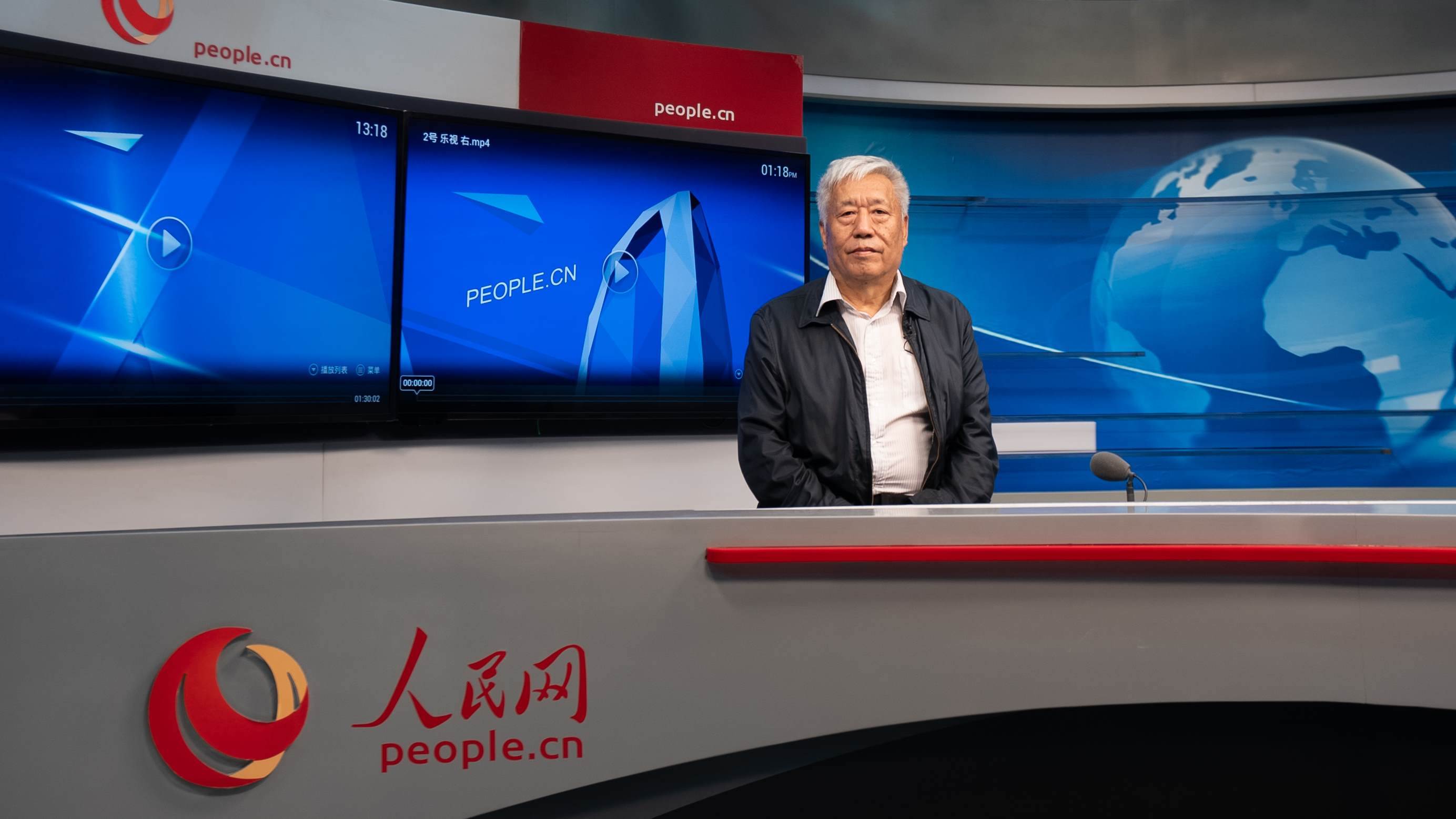 中國(guó)地震局地球物理研究所原副所長(zhǎng)、研究員高孟潭作客人民網(wǎng)。人民網(wǎng)記者 葛泰佚攝