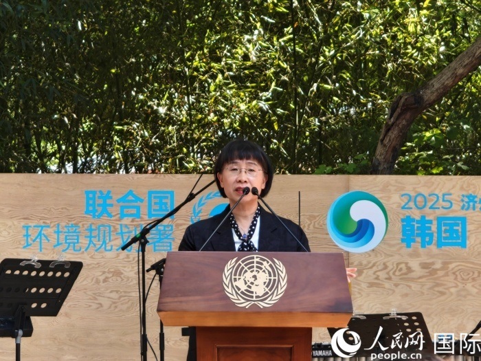 周國梅致辭。人民網(wǎng)記者 李明攝